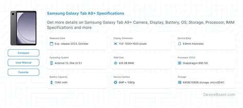 galaxy tab specs|Samsung Galaxy Tab A9+ .
